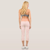 Mandarine Orange Polka Dots Circles Capri Leggings (Rückseite)