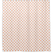 Mandarine Orange Polka Dots Circles Duschvorhang (Vorderseite)