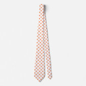 Mandarine Orange Polka Dots Circles Krawatte (Vorderseite)