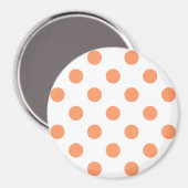 Mandarine Orange Polka Dots Circles Magnet (Vorderseite/Rückseite)