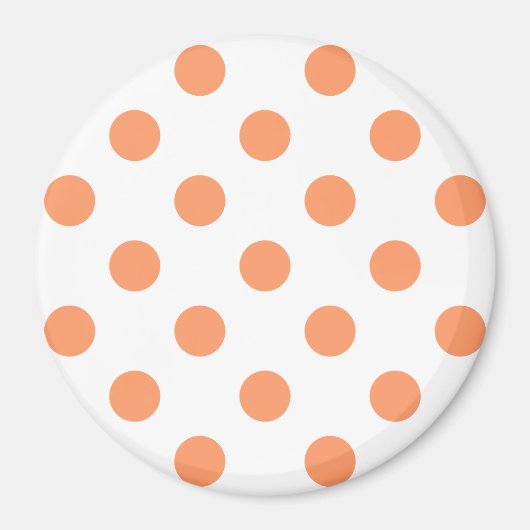 Mandarine Orange Polka Dots Circles Magnet (Vorne)
