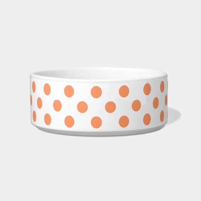 Mandarine Orange Polka Dots Circles Napf (Links)