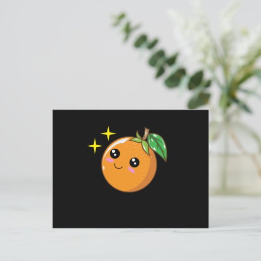 Mandarine Orange Postkarte (Stehend Vorderseite)