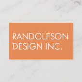 Mandarine orange QR CODE Geschäfts-Karte Visitenkarte (Rückseite)