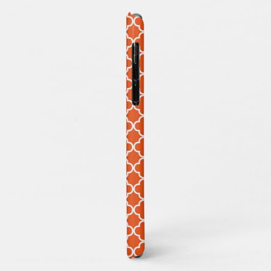 Mandarine orange Quatrefoil Muster Case-Mate iPhone Hülle (Hinten/Links)