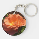 Mandarine Orange Rose Schlüsselanhänger (Rückseite)