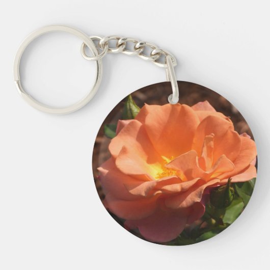 Mandarine Orange Rose Schlüsselanhänger (Vorderseite)