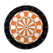 Mandarine Orange Schwarz/Weiß Dartscheibe (vorne)