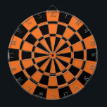 Mandarine orange und schwarz dartscheibe<br><div class="desc">Mandarine-orange und schwarzes Pfeil-Brett</div>