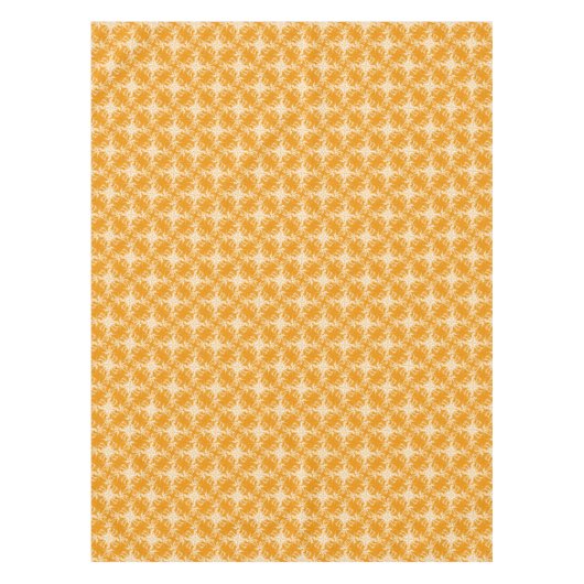 Mandarine-orange und weißer Blumendamast Tischdecke (Vorderseite)