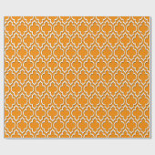 Mandarine Orange White XL Marokkanisches Quatrefol Geschenkpapier (Flach)