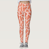 Mandarine-Orangenmosaik Leggings (Vorderseite)