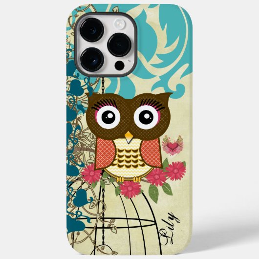 Mandarine Owl Birdcage Tree Case-Mate iPhone Hülle (Rückseite)