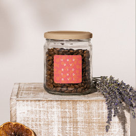 Mandarine Quadratischer Aufkleber