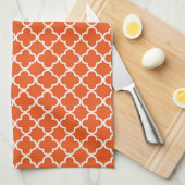 Mandarine Quatrefoil Klee-Muster Handtuch (Viertel Falte)