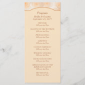 Mandarine Rose Personalisiert Hochzeitsprogramm Programm (Vorderseite)
