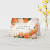 Mandarine Rose wie eine Mutter Karte (Gelbe Blume)