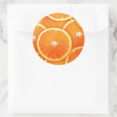 Mandarine Runder Aufkleber (Tasche)
