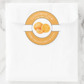 Mandarine Runder Aufkleber (Tasche)
