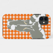 Mandarine Safari Dot Case-Mate iPhone Hülle (Rückseite (Horizontal))