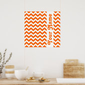 Mandarine Safari Zickzack mit benutzerdefiniertem  Poster (Küche)