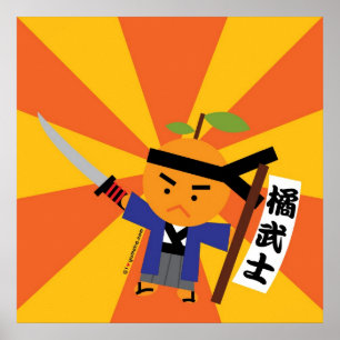 Mandarine-Samurai-Plakat Poster