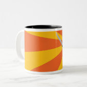 Mandarine-Samurai-Tasse Zweifarbige Tasse (Vorderseite Links)