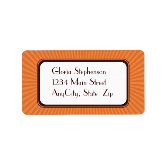 Mandarine Spring Rays Address Labels Adressaufkleber (Vorne)
