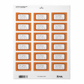 Mandarine Spring Rays Address Labels Adressaufkleber (Vorne)