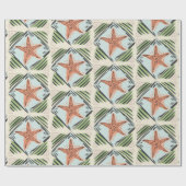 Mandarine Starfish Verpackungspapier Geschenkpapier (Flach)