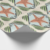 Mandarine Starfish Verpackungspapier Geschenkpapier (Ecke)