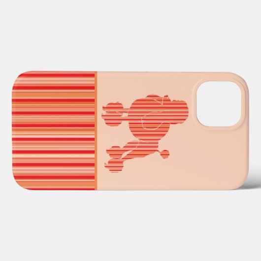 Mandarine Stripe Poodle Case-Mate iPhone Hülle (Rückseite (Horizontal))