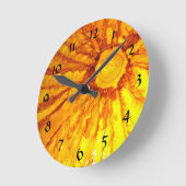 Mandarine Sun Wall Clock - mit Zahlen Runde Wanduhr (Winkel)