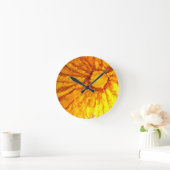 Mandarine Sun Wall Clock Runde Wanduhr (Zuhause)