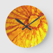 Mandarine Sun Wall Clock Runde Wanduhr (Vorderseite)