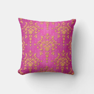 Mandarine Tango Daisy Damask Kissen