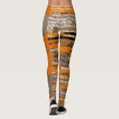 Mandarine Traum Leggings: Artistic Orange Splendor Leggings (Rückseite)