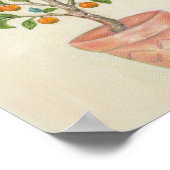 Mandarine Tree Art Print Poster (Ecke)