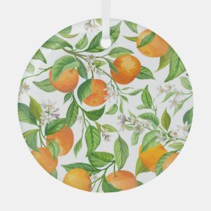 Mandarine: Tropisches Farbige Muster Ornament Aus Glas