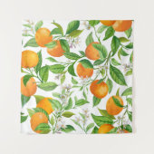 Mandarine: Tropisches Farbpattern Wandteppich (Vorderseite (Horizontal))