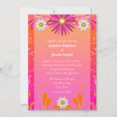 Mandarine und Hochzeitsfeiern in Rosa Einladung (Vorderseite)