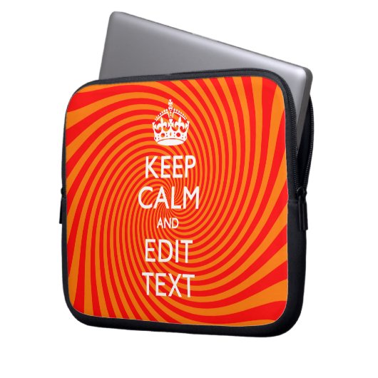 Mandarine und Rot-Swirl-Dekoration für Ihre Behalt Laptopschutzhülle (Vorderseite Links)