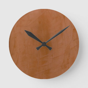 Mandarine Venezianisch Plaster Runde Wanduhr