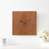 Mandarine Venezianisch Plaster Square Wallclock Quadratische Wanduhr (Zuhause)