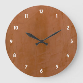 Mandarine-venezianischer Gips rundes Wallclock Große Wanduhr