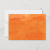 Mandarine Watercolor Wedding RSVP Card Einladung (Rückseite)