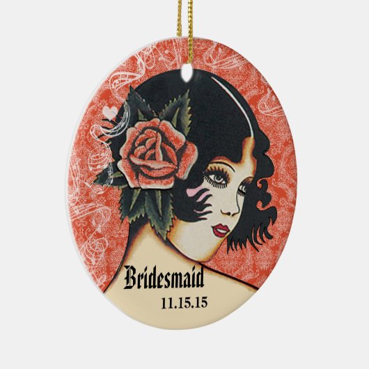 Mandarine Wedding Bridesmaid Weihnachtsschmuck (Rechts)