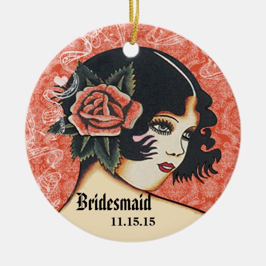 Mandarine Wedding Bridesmaid Weihnachtsschmuck (Vorne)