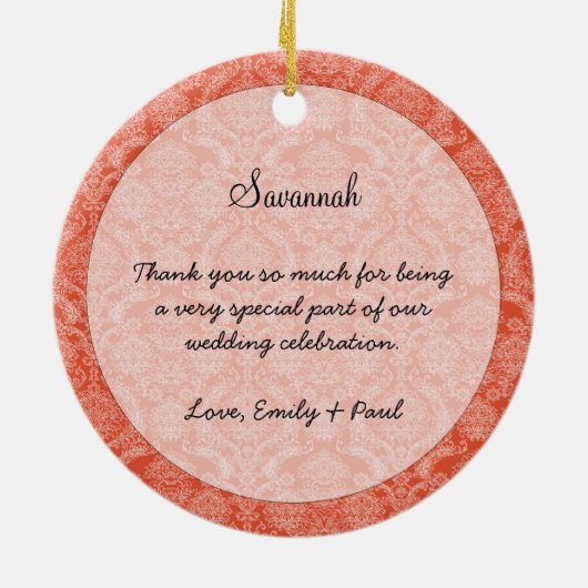 Mandarine Wedding Bridesmaid Weihnachtsschmuck (Hinten)