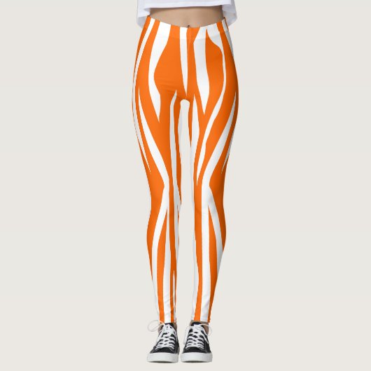 Mandarine Zebra Leggings (Vorderseite)
